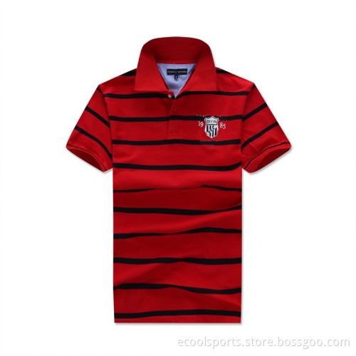 High Quality Turn Down Collar T Shirt with Embroidery for Men